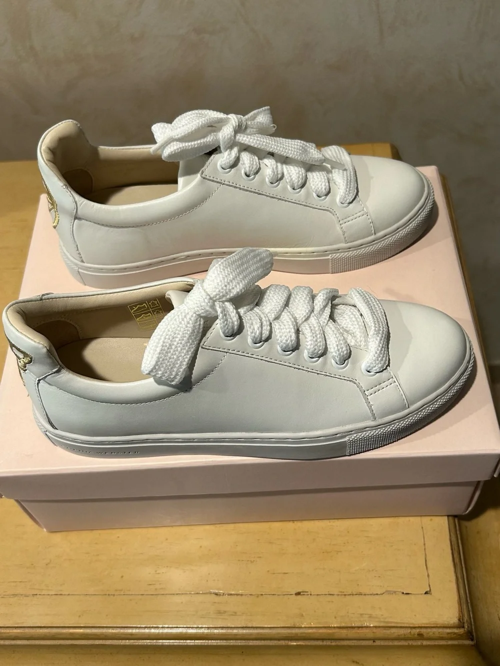 Sophia Webster Bibi butterfly leather sneaker in size 37